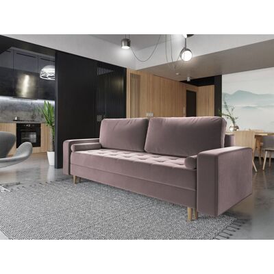 Fun Moebel Sofa 3-Sitzer BELANO mit Schlaffunktion Rose Fun Moebel Sofa 3-Sitzer BELANO mit Schlaffunktion Rose
