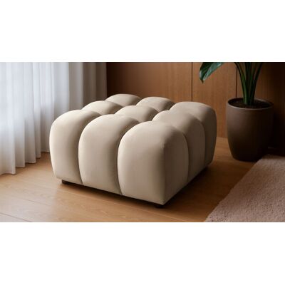 Fun Möbel Polsterhocker Designerhocker FLOW in Stoff Bluvel Latte Fun Möbel Polsterhocker Designerhocker FLOW in Stoff Bluvel Latte