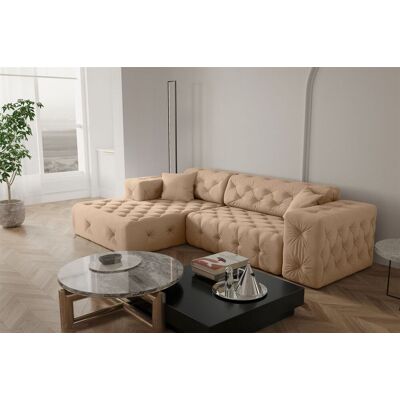Fun Möbel CHANTAL Beige Opera Velvet Corner sofa Fun Möbel CHANTAL Beige Opera Velvet Corner sofa