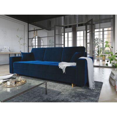 Fun Moebel Sofa 3-Sitzer CARDE mit Schlaffunktion Blau Fun Moebel Sofa 3-Sitzer CARDE mit Schlaffunktion Blau