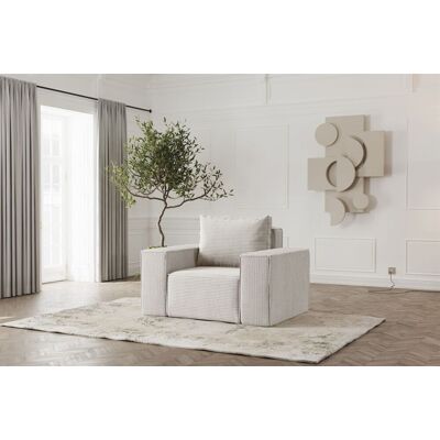 Fun Möbel Sessel Designersessel ESTELLE in Stoff Poso Creme Fun Möbel Sessel Designersessel ESTELLE in Stoff Poso Creme