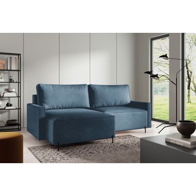 Fun Möbel Ecksofa Schlafsofa Sofa BRAGA in Stoff Now or Never Meeresblau Ottomane Links Fun Möbel Ecksofa Schlafsofa Sofa BRAGA in Stoff Now or Never Meeresblau Ottomane Links