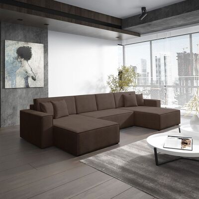 Fun Moebel Wohnlandschaft Schlafsofa Sofa CONOR PREMIUM Stoff Poso Dunkelbraun Fun Moebel Wohnlandschaft Schlafsofa Sofa CONOR PREMIUM Stoff Poso Dunkelbraun