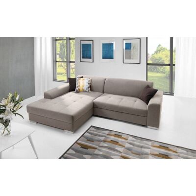 Fun Moebel Ecksofa Schlafsofa SPLIT Beige Ottomane Links Fun Moebel Ecksofa Schlafsofa SPLIT Beige Ottomane Links