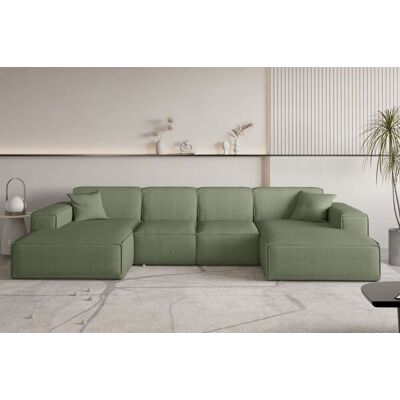 Fun Möbel Wohnlandschaft Sofa U-Form CELES PREMIUM XS in Stoff Scala Forest Fun Möbel Wohnlandschaft Sofa U-Form CELES PREMIUM XS in Stoff Scala Forest