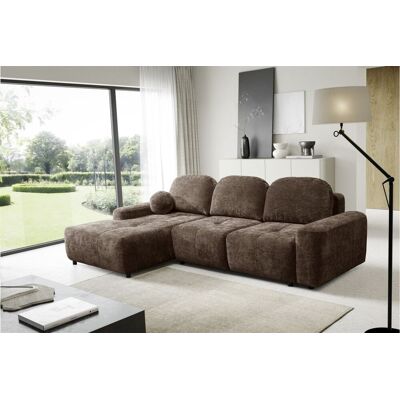Fun Möbel Ecksofa Schlafsofa Sofa ARGOS in Stoff Vibe Braun Ottomane Links Fun Möbel Ecksofa Schlafsofa Sofa ARGOS in Stoff Vibe Braun Ottomane Links
