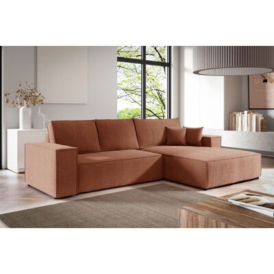 Fun Möbel Ecksofa Schlafsofa LEVIO Stoff ARAGON Altrosa Ottomane Rechts Fun Möbel Ecksofa Schlafsofa LEVIO Stoff ARAGON Altrosa Ottomane Rechts