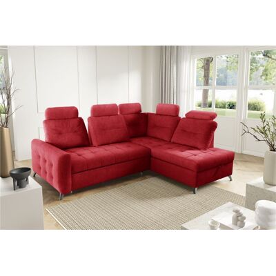 Fun Moebel Ecksofa Schlafsofa Sofa WENDIE Stoff Hold Me Rot Ottomane Rechts Fun Moebel Ecksofa Schlafsofa Sofa WENDIE Stoff Hold Me Rot Ottomane Rechts