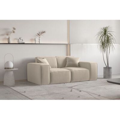 Fun Moebel Sofa Designersofa CELES PREMIUM 2-Sitzer in Stoff Opera Velvet Beige Fun Moebel Sofa Designersofa CELES PREMIUM 2-Sitzer in Stoff Opera Velvet Beige