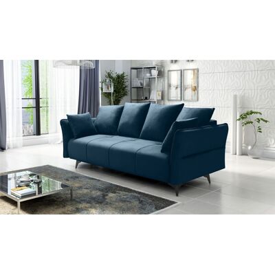 Fun Möbel Schlafsofa Sofa 3-Sitzer SADIE Stoff Element Dunkelblau Fun Möbel Schlafsofa Sofa 3-Sitzer SADIE Stoff Element Dunkelblau