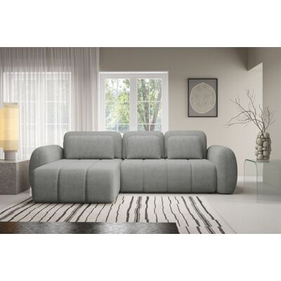 Fun Möbel Ecksofa Schlafsofa Sofa CARIA in Stoff Quelle Grau Ottomane Links Fun Möbel Ecksofa Schlafsofa Sofa CARIA in Stoff Quelle Grau Ottomane Links