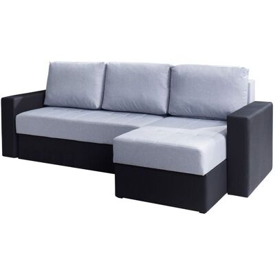 Fun Moebel - LABRI - Schwarz/Hellgrau - Schlafsofa Fun Moebel - LABRI - Schwarz/Hellgrau - Schlafsofa
