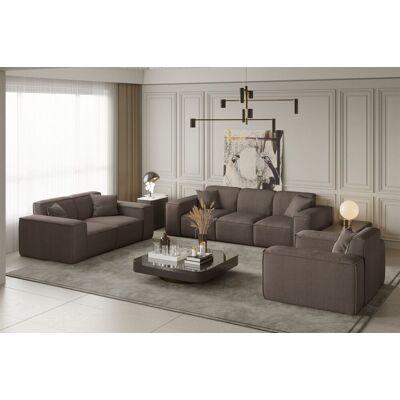 Fun Moebel Sofaset Designersofa CELES 3-2-1 in Stoff Scala Taupe Fun Moebel Sofaset Designersofa CELES 3-2-1 in Stoff Scala Taupe