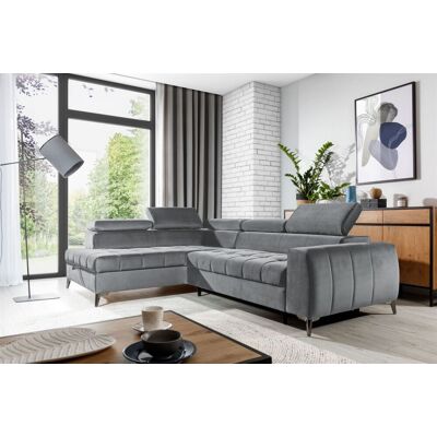 Fun Moebel - AGNESA - Grau Salvador - Linke Ottomane - Sofa Fun Moebel - AGNESA - Grau Salvador - Linke Ottomane - Sofa
