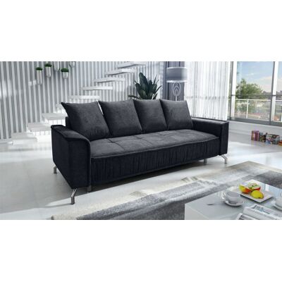 Fun Möbel Schlafsofa Sofa 3-Sitzer FLORENCE Stoff Bubble Schwarz Fun Möbel Schlafsofa Sofa 3-Sitzer FLORENCE Stoff Bubble Schwarz