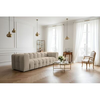 Fun Möbel Sofa Designersofa SOLVIE 4-Sitzer in Stoff Moly Beige Fun Möbel Sofa Designersofa SOLVIE 4-Sitzer in Stoff Moly Beige