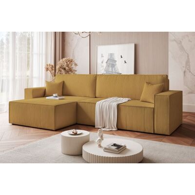 Fun Möbel Ecksofa Schlafsofa Sofa ADARA MAX in Stoff Poso Honiggelb Ottomane Links Fun Möbel Ecksofa Schlafsofa Sofa ADARA MAX in Stoff Poso Honiggelb Ottomane Links