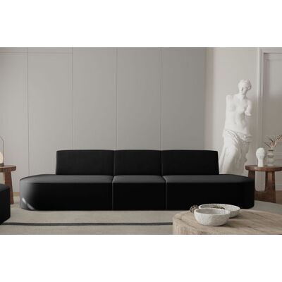 Fun Moebel Sofa Designersofa 3-Sitzer MILOT in Stoff Opera Velvet Schwarz Fun Moebel Sofa Designersofa 3-Sitzer MILOT in Stoff Opera Velvet Schwarz