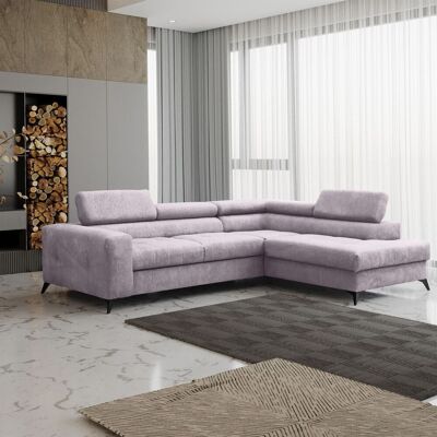 Fun Möbel Ecksofa Schlafsofa AMADEO Stoff Anafi Lavendel Ottomane Rechts Fun Möbel Ecksofa Schlafsofa AMADEO Stoff Anafi Lavendel Ottomane Rechts