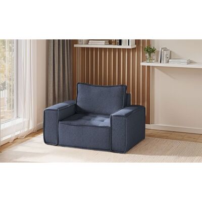Fun Möbel Sessel Designersessel SANDE Stoff Raven Blau Fun Möbel Sessel Designersessel SANDE Stoff Raven Blau