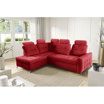 Fun Moebel Ecksofa Schlafsofa Sofa WENDIE Stoff Hold Me Rot Ottomane Links Fun Moebel Ecksofa Schlafsofa Sofa WENDIE Stoff Hold Me Rot Ottomane Links