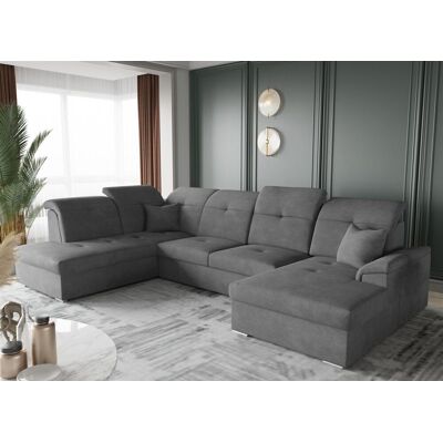 Fun Moebel Wohnlandschaft Schlafsofa FREJA Stoff Brooklyn Anthrazit Langer Schenkel Links Fun Moebel Wohnlandschaft Schlafsofa FREJA Stoff Brooklyn Anthrazit Langer Schenkel Links
