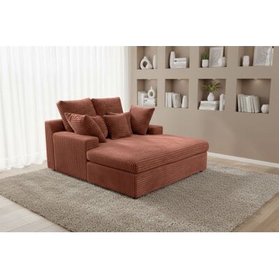 Fun Möbel Lounge Chaiselongue AROSA Liege in Stoff Tilia Rostbraun Fun Möbel Lounge Chaiselongue AROSA Liege in Stoff Tilia Rostbraun