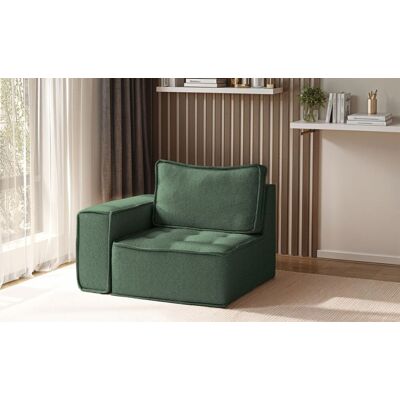Fun Möbel Sessel SANDE 1-Sitzer Modul Stoff Raven Flaschengrün Seite Links Fun Möbel Sessel SANDE 1-Sitzer Modul Stoff Raven Flaschengrün Seite Links