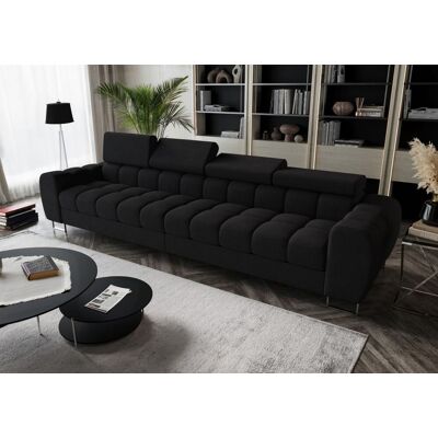 Fun Moebel Big Sofa Sofa 4-Sitzer BASTIEN Megasofa in Stoff Moly Schwarz Fun Moebel Big Sofa Sofa 4-Sitzer BASTIEN Megasofa in Stoff Moly Schwarz