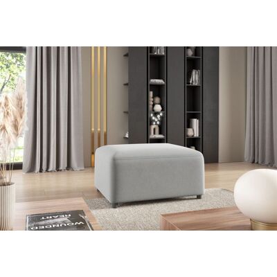 Fun Möbel Polsterhocker Designerhocker Hocker MEGAN in Stoff Salvador Hellgrau Fun Möbel Polsterhocker Designerhocker Hocker MEGAN in Stoff Salvador Hellgrau