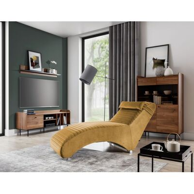 Fun Möbel Relaxliege Liege Sessel ABRAMO in Stoff Kronos Senfgelb Fun Möbel Relaxliege Liege Sessel ABRAMO in Stoff Kronos Senfgelb