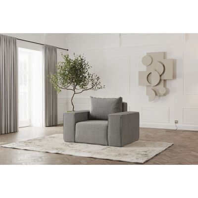 Fun Möbel Sessel Designersessel ESTELLE in Stoff Poso Grau Fun Möbel Sessel Designersessel ESTELLE in Stoff Poso Grau