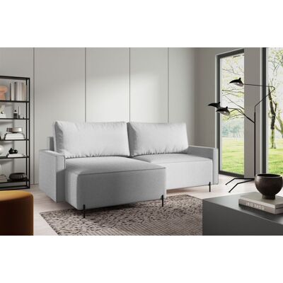 Fun Möbel Ecksofa Schlafsofa Sofa BRAGA in Stoff Now or Never Hellgrau Ottomane Links Fun Möbel Ecksofa Schlafsofa Sofa BRAGA in Stoff Now or Never Hellgrau Ottomane Links