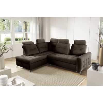 Fun Moebel Ecksofa Schlafsofa Sofa WENDIE Stoff Hold Me Dunkelbraun Ottomane Links Fun Moebel Ecksofa Schlafsofa Sofa WENDIE Stoff Hold Me Dunkelbraun Ottomane Links