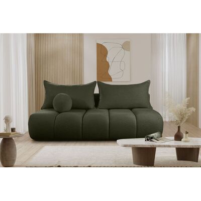 Fun Möbel Schlafsofa Designersofa Sofa 3-Sitzer ANZIA in Stoff Ascot Bukla Moosgrün Fun Möbel Schlafsofa Designersofa Sofa 3-Sitzer ANZIA in Stoff Ascot Bukla Moosgrün