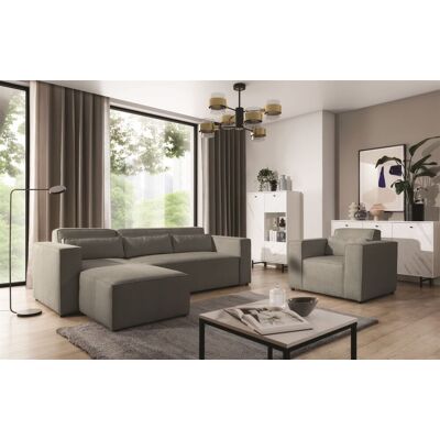 Fun Möbel Ecksofa Schlafsofa inkl. Sessel WALDO Stoff Brooklyn Dunkelgrau Ottomane Links Fun Möbel Ecksofa Schlafsofa inkl. Sessel WALDO Stoff Brooklyn Dunkelgrau Ottomane Links