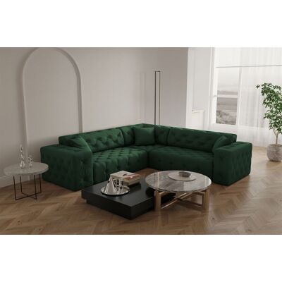 Fun Moebel - CHANTAL - Opera Velvet Grün - Ecksofa Fun Moebel - CHANTAL - Opera Velvet Grün - Ecksofa