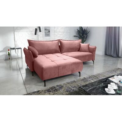 Fun Möbel Ecksofa Schlafsofa Sofa VICTORIA Stoff Element Altrosa Ottomane Links Fun Möbel Ecksofa Schlafsofa Sofa VICTORIA Stoff Element Altrosa Ottomane Links