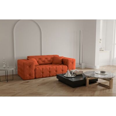 Fun Moebel - CHANTAL - Opera Velvet - Orange - Sofa Fun Moebel - CHANTAL - Opera Velvet - Orange - Sofa