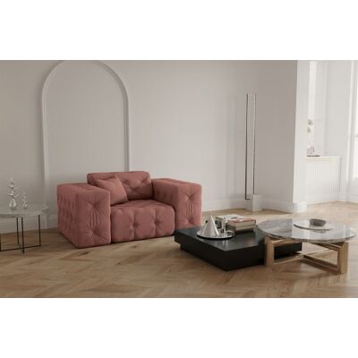 Fun Moebel - CHANTAL - Koralle - Opera Velvet - Sessel Fun Moebel - CHANTAL - Koralle - Opera Velvet - Sessel