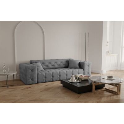 Fun Möbel CHANTAL 3-Sitzer Opera Velvet Grau Sofa Fun Möbel CHANTAL 3-Sitzer Opera Velvet Grau Sofa