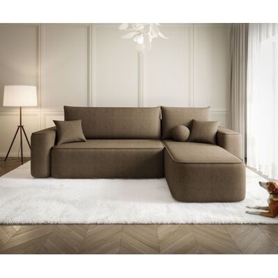 Fun Möbel Ecksofa Schlafsofa Sofa AGEPO Stoff Curio Braun Ottomane Rechts Fun Möbel Ecksofa Schlafsofa Sofa AGEPO Stoff Curio Braun Ottomane Rechts