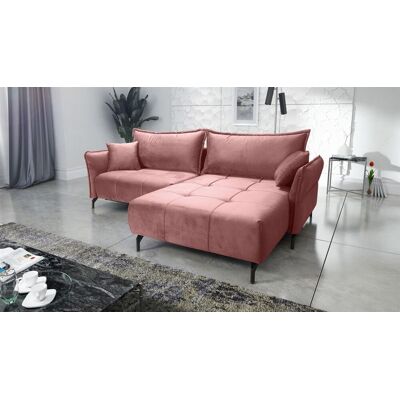 Fun Möbel Ecksofa Schlafsofa Sofa VICTORIA Stoff Element Altrosa Ottomane Rechts Fun Möbel Ecksofa Schlafsofa Sofa VICTORIA Stoff Element Altrosa Ottomane Rechts