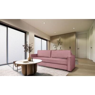 Fun Möbel Schlafsofa Designersofa Sofa 3-Sitzer FERMINE in Stoff Allora Rosa Fun Möbel Schlafsofa Designersofa Sofa 3-Sitzer FERMINE in Stoff Allora Rosa