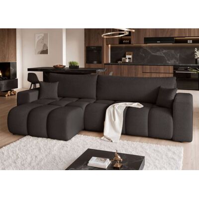 Fun Möbel Ecksofa Schlafsofa Sofa ANABEL MAX in Stoff Quelle Schwarz Ottomane Links Fun Möbel Ecksofa Schlafsofa Sofa ANABEL MAX in Stoff Quelle Schwarz Ottomane Links
