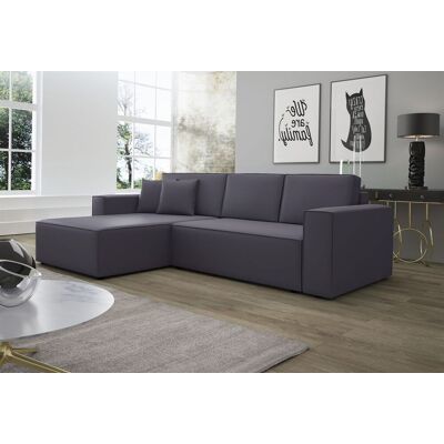 Fun Möbel - CONOR - Grau - Ottomane Links - Sofa Fun Möbel - CONOR - Grau - Ottomane Links - Sofa