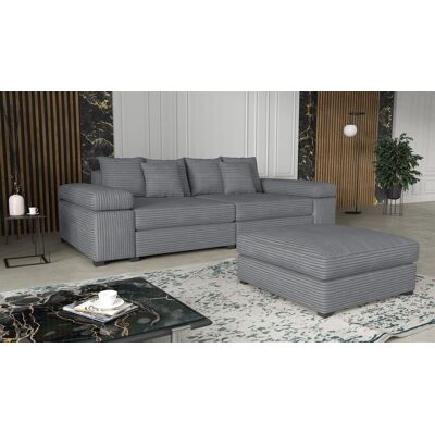 Fun Moebel Big Sofa Megasofa Riesensofa AREZZO inkl. Hocker Stoff Tilia Dunkelgrau Fun Moebel Big Sofa Megasofa Riesensofa AREZZO inkl. Hocker Stoff Tilia Dunkelgrau