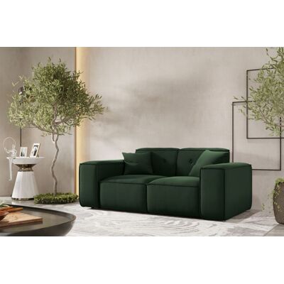 Fun Möbel Sofa Designersofa CESINA 2-Sitzer in Stoff Opera Velvet Dunkelgrün Fun Möbel Sofa Designersofa CESINA 2-Sitzer in Stoff Opera Velvet Dunkelgrün