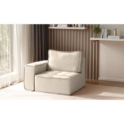 Fun Möbel Sessel SANDE 1-Sitzer Modul Stoff Alpine Beige Seite Links Fun Möbel Sessel SANDE 1-Sitzer Modul Stoff Alpine Beige Seite Links