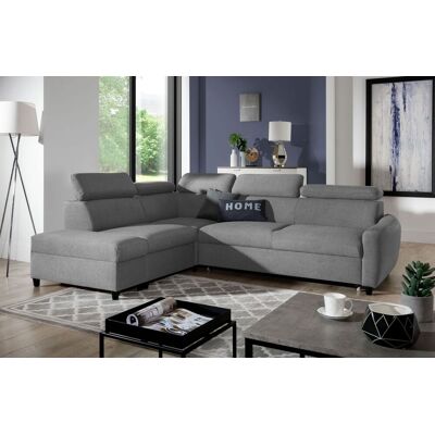 Fun Möbel Ecksofa Schlafsofa Sofa ANTON in Stoff Esito Grau Ottomane Links Fun Möbel Ecksofa Schlafsofa Sofa ANTON in Stoff Esito Grau Ottomane Links